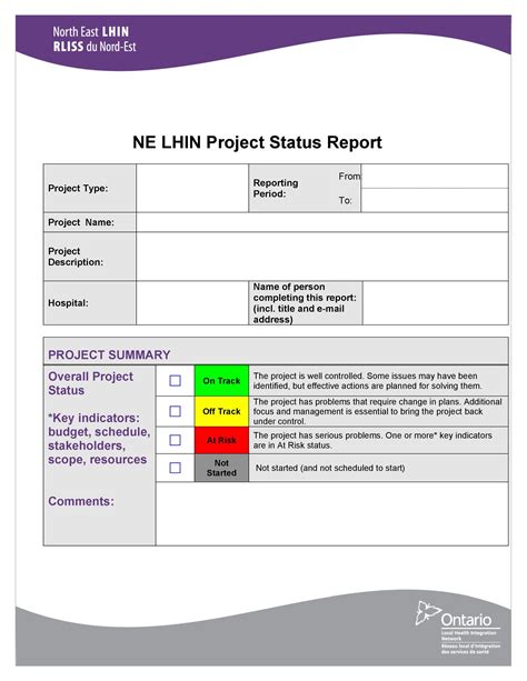 monthly status report template ppt free